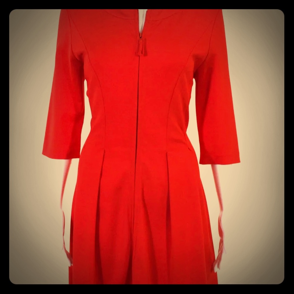 Red, Fit & Flare Dress (Pink Tartan)